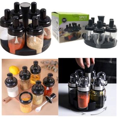 Streamlined Spice Organization -6 in 1 Rotating Bottle Set 360° - Keep Your Kitchen Spices Neat And Accessible