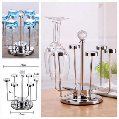 Prestige Cup & Glass Storage Rack Portable Water Drainer Organizer for Cabinet Kitchen .Stainless Steel and Bracket Shelf for Glasses. Stainless Steel and Bracket Shelf for Glass(Big Size)v