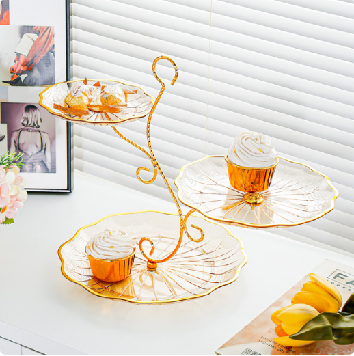 প্লাস্টিক তিন স্তরের ফল ও কেক রাখার স্ট্যান্ড